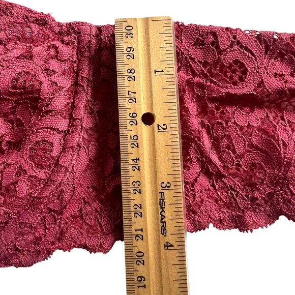 Victoria's Secret Unlined Demi Bra Floral Lace Raspberry Pink Size 38D - Picture 8 of 14